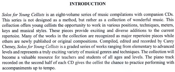 Solos for Young Cellists Volume【4】Cello and Piano Part