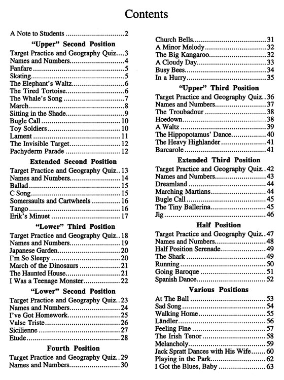 Position Pieces for Cello【Book 1】