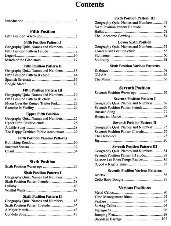 Position Pieces for Cello【Book 2】