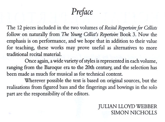 Recital Repertoire【Book 1】for Cello and Piano