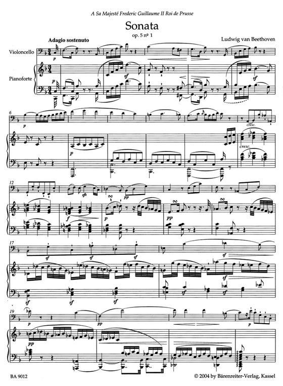 Beethoven【Sonatas  Op.5 , Op.69 , Op.102】for Piano and Violoncello