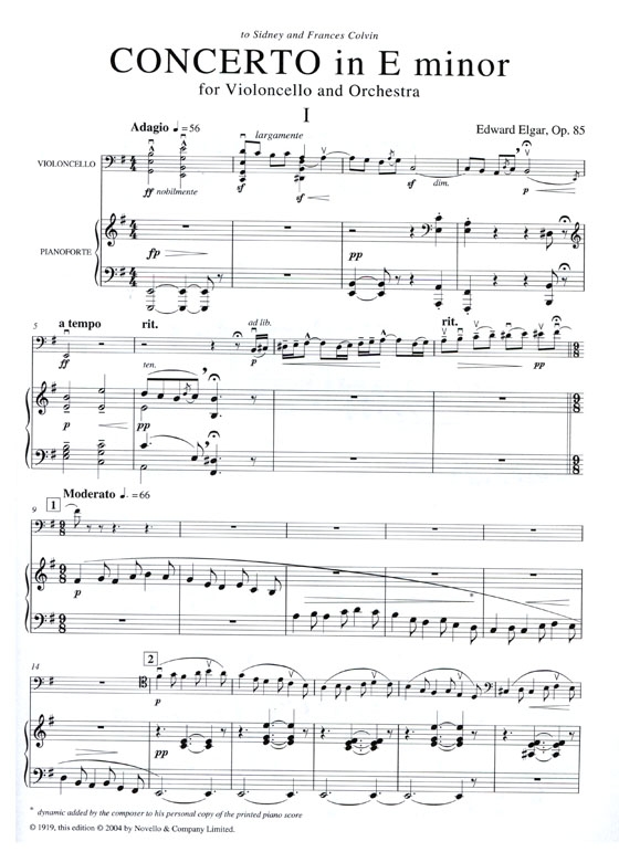 Edward Elgar【Concerto in E Minor Op.85】for Violoncello and Orchestra