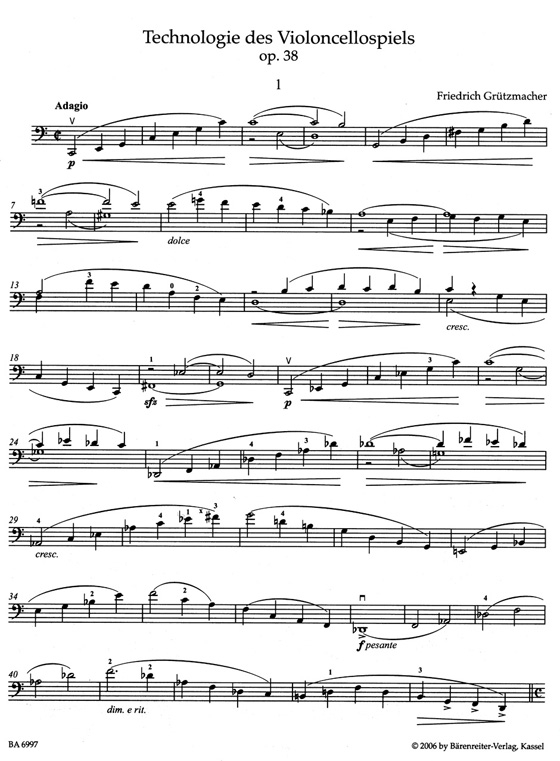 Grützmacher【Twenty-four Etudes】for Violoncello Solo Op.38