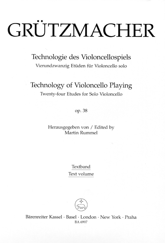 Grützmacher【Twenty-four Etudes】for Violoncello Solo Op.38