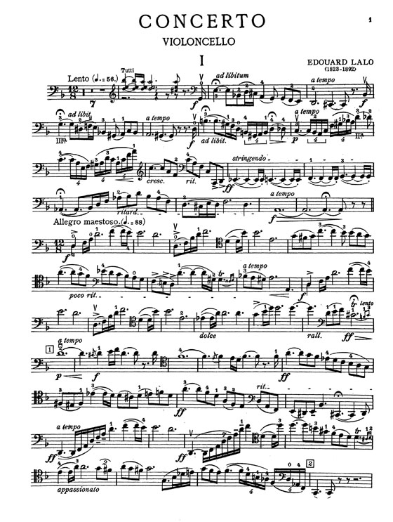 Lalo【Cello Concerto】for Cello and Piano