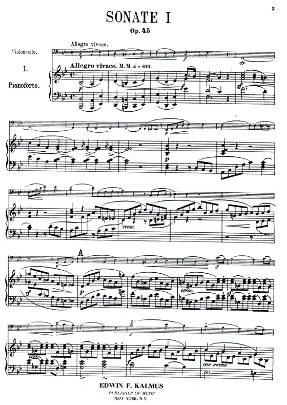 Mendelssohn【Cello Compositions】for Cello and Piano
