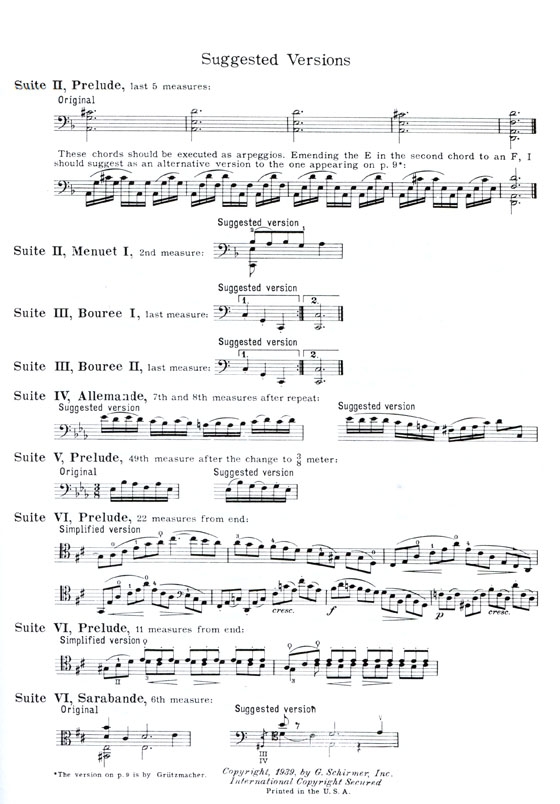 Bach【Six Suites】For Violoncello Solo