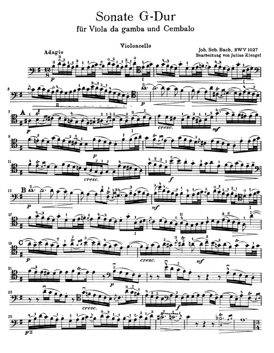 J. S. Bach【Three Sonatas BWV 1027 - 1029】for Cello and Piano