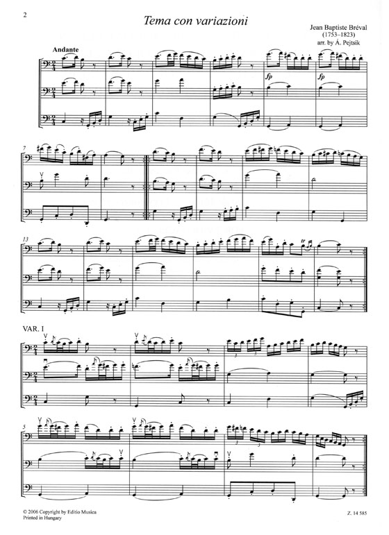 Chamber Music for Violoncellos【Volume 7】Score and parts