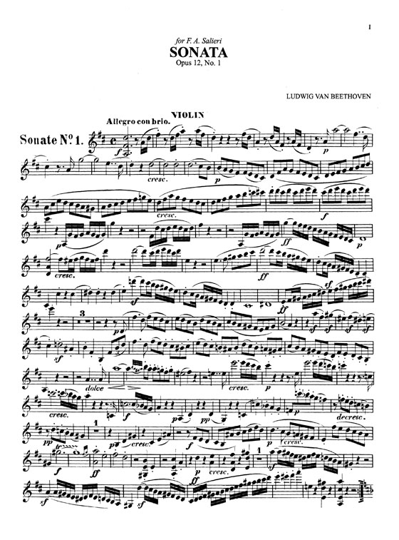 Beethoven Ten Sonatas【Volume 1 , Nos. 1-5】for Violin and Piano