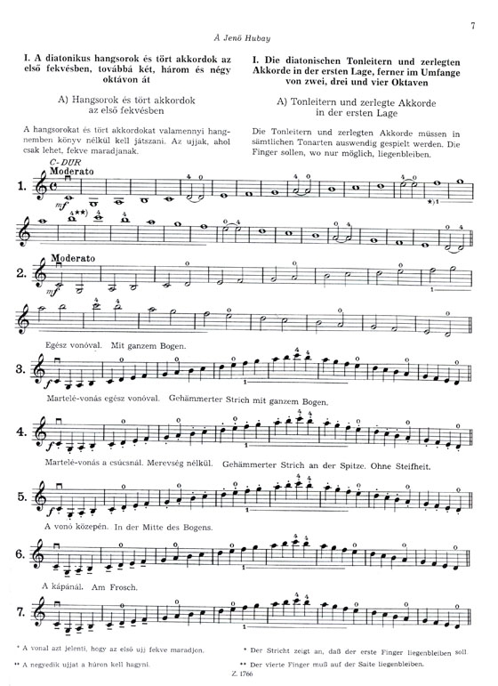 Bloch【Tonleiterschule mit zerlegten Akkorden】für die Violine , Op.5【Ⅰ】