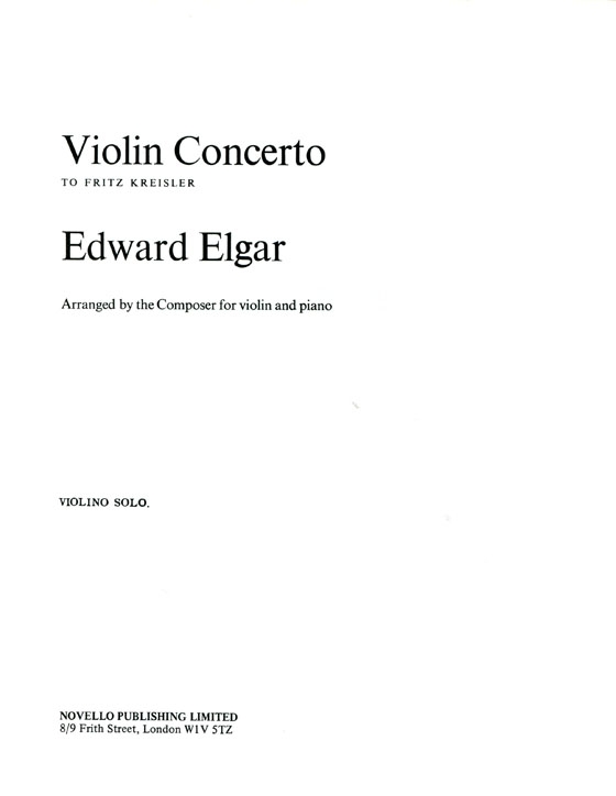 Edward Elga【Violin Concerto Op. 61】for Violin and Piano