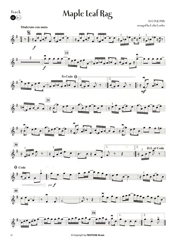 Ragtime Favourites for Violin【CD+樂譜】Position 1-4