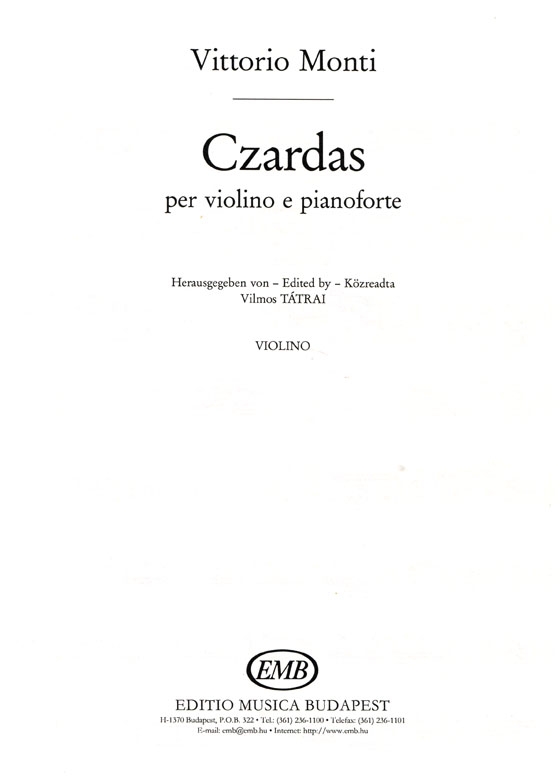 Monti【Czardas】per violino e pianoforte