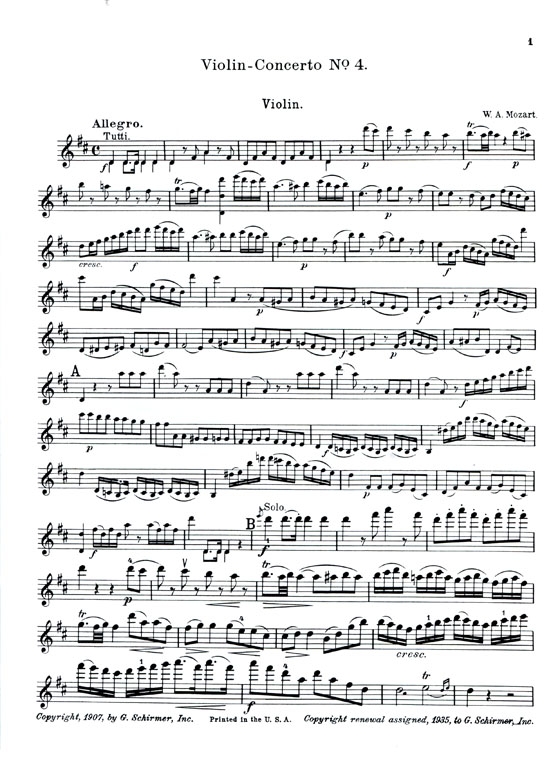 Mozart【Concerto No. 4 in D Major, K. 218】for Violin and Piano