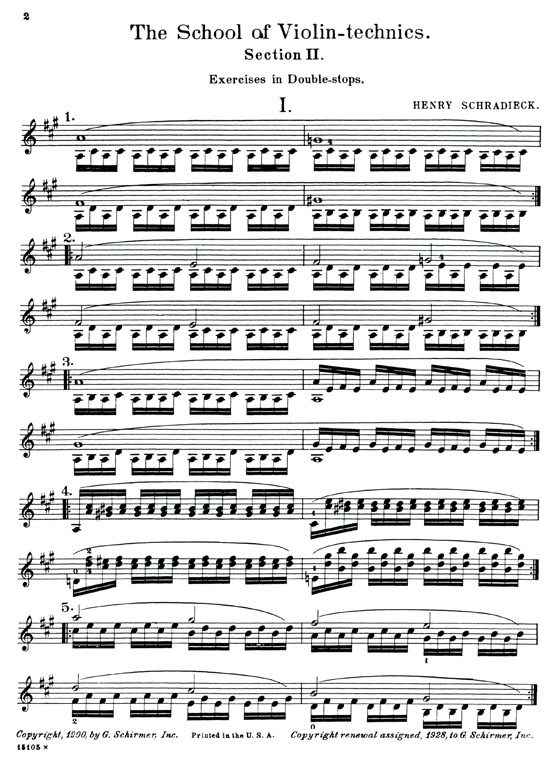 Schradieck【The School of Violin - Technics】Book Ⅱ