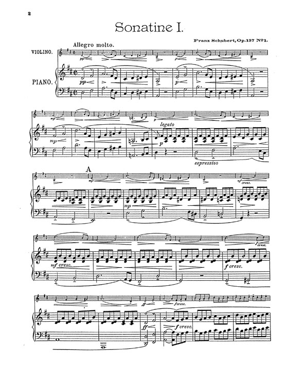 Schubert【Three Sonatas, Op. 137  / D. 384 , 385 , 408】for Violin and Piano