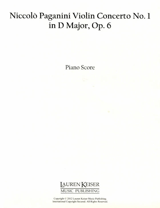 Otakar Sevcik Op.20 / Paganini【Violin Concerto No. 1 in D Major】Complete Violin and Piano Score , Analytical Studies& Exercises