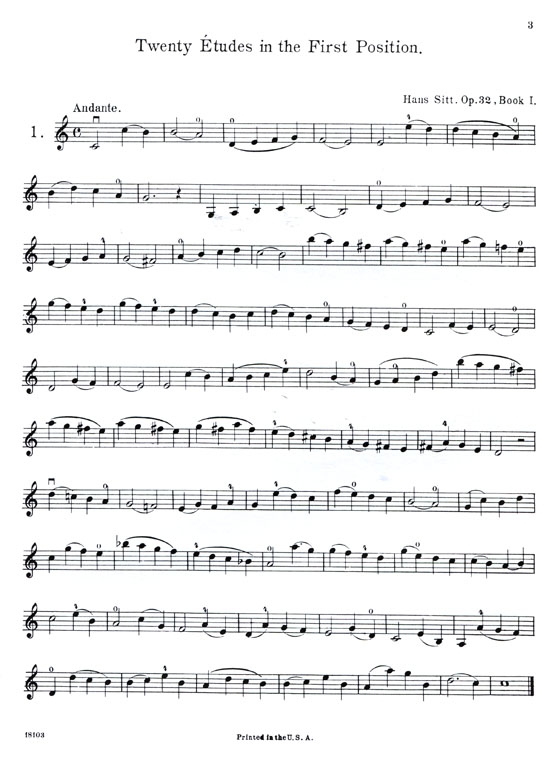 Sitt【Etudes】for the Violin , Op.32 Book Ⅰ