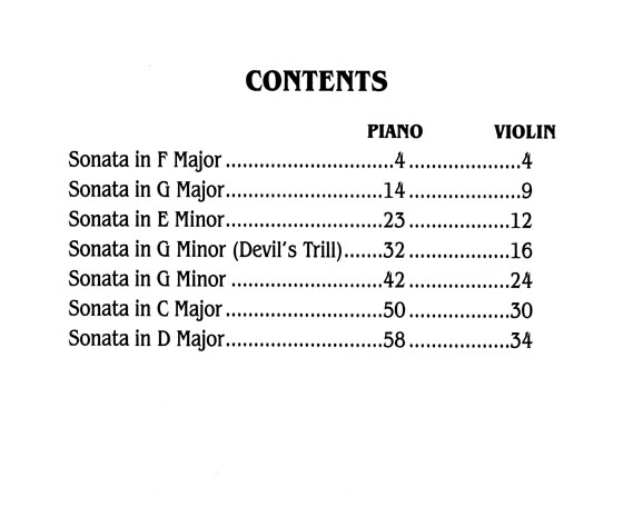 Tartini【Seven Sonatas】for Violin and Piano