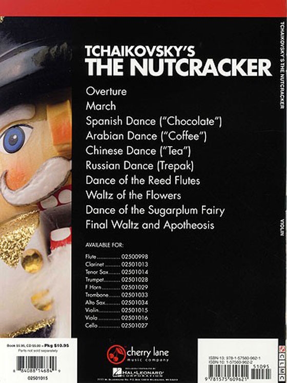 Tchaikovsky's The Nutcracker【CD+樂譜】for Violin