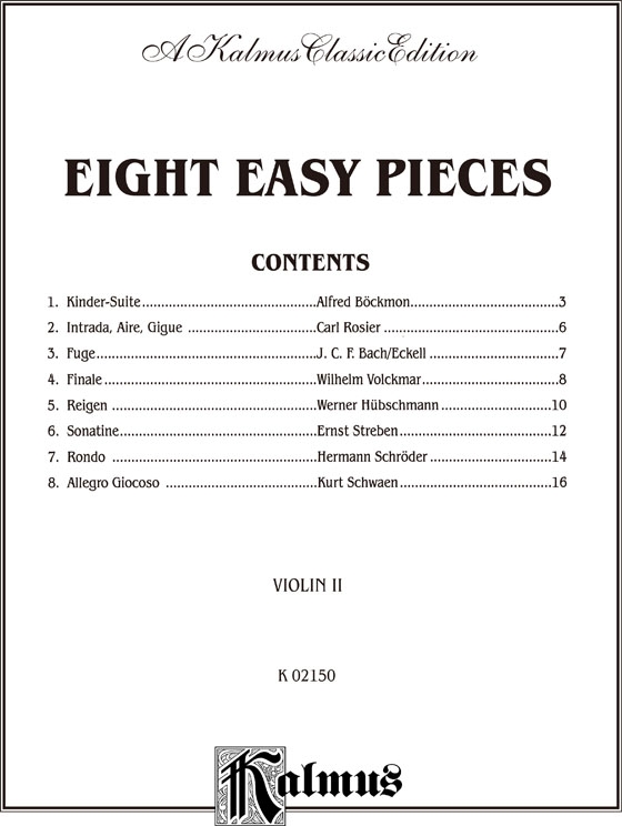 Eight Easy Pieces for Three Violins