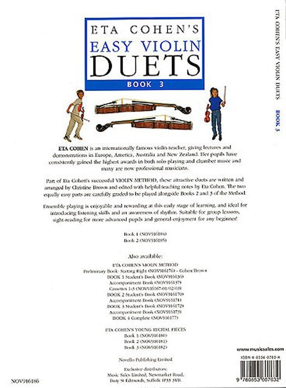 Eta Cohen's Easy Violin Duets【Book 3】