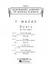 Mazas【Twelve Little Duets , Op.38 】 for Two Violins , Book Ⅰ