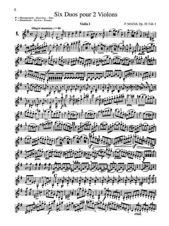 Mazas【Six Duets , Op.39】for Two Violins