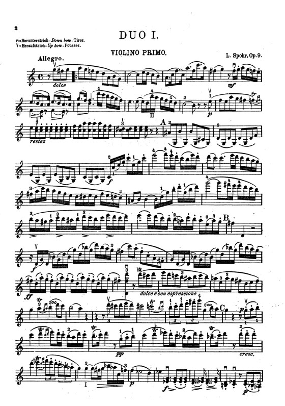 Spohr【Two Duets , Opus 9】for Two Violins