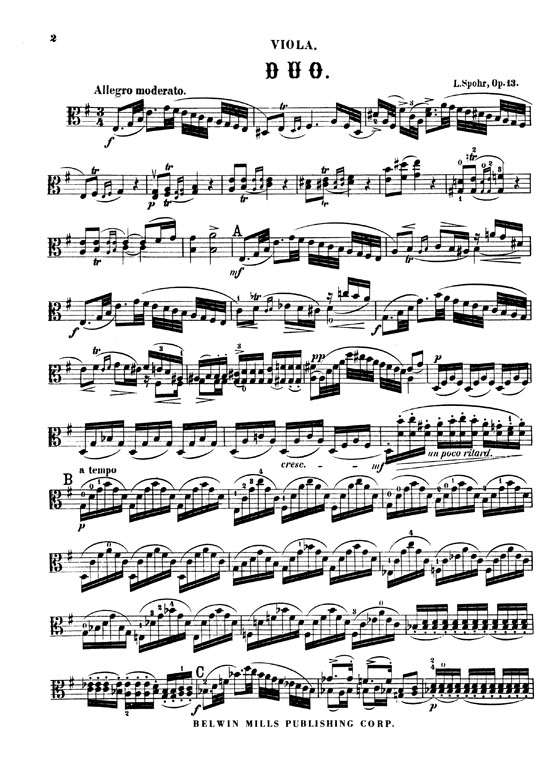Spohr【Duet , Opus 13】for Violin and Viola