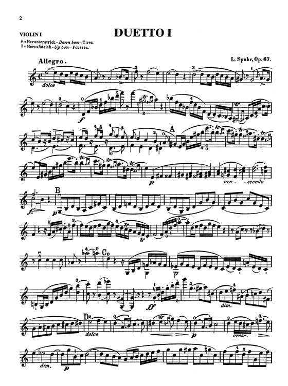 Spohr【Six Duets , Opus 67 & Opus 148 】 for Two Violins, Volume Ⅰ