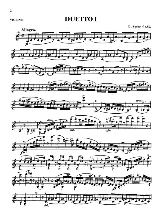 Spohr【Six Duets , Opus 67 & Opus 148 】 for Two Violins, Volume Ⅰ