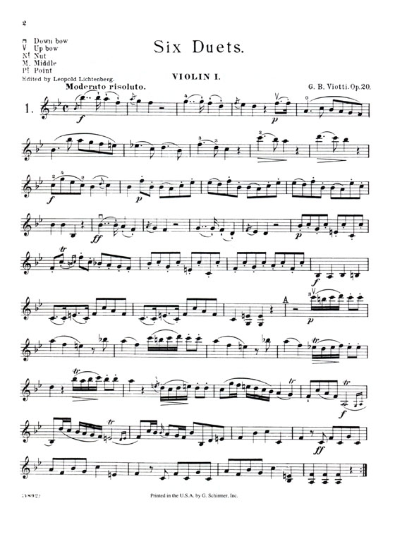 Viotti【Six Duets , Op. 20】for Two Violins