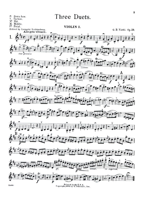 Viotti【Three Duets , Op. 29】for Two Violins