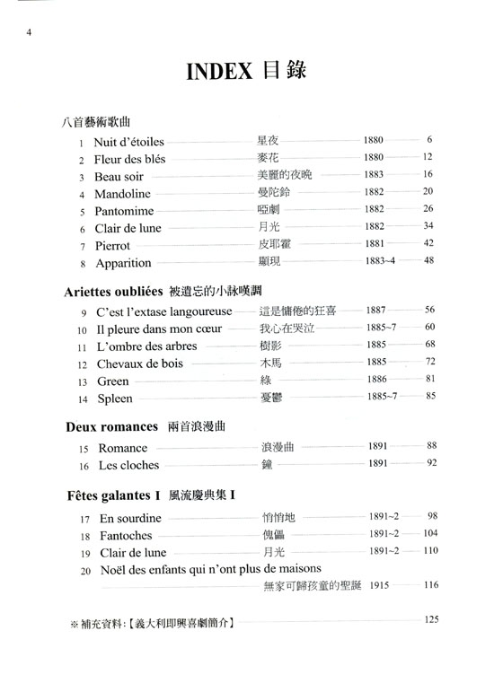 德布西藝術歌曲集 Claude Debussy【Vingt Melodies】 德布西藝術歌曲集 Claude Debussy【Vingt Melodies】