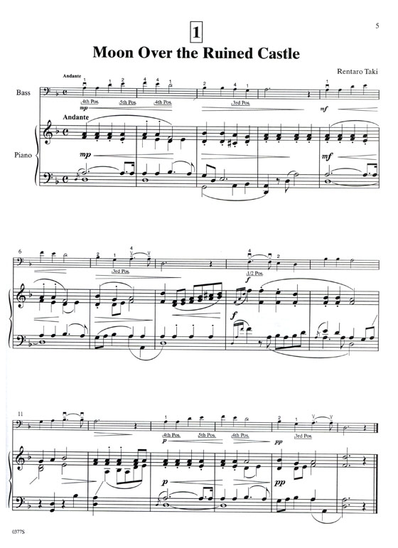 Suzuki Bass School 【Volume 3】 Piano Accompaniment, Revised Edition
