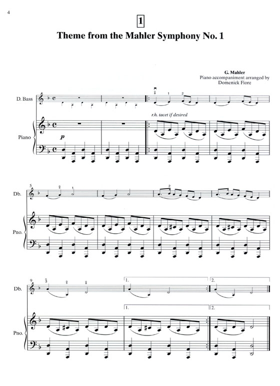 Suzuki Bass School 【Volume 4】 Piano Accompaniment