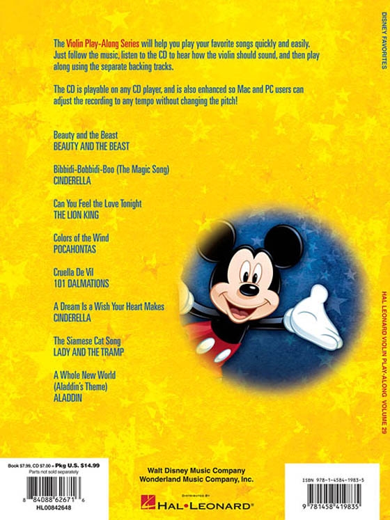 Disney Favorites for Violin【CD+樂譜】 Vol. 29