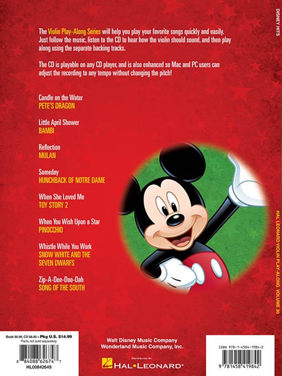 Disney Hits for Violin 【CD+樂譜】 Vol. 30