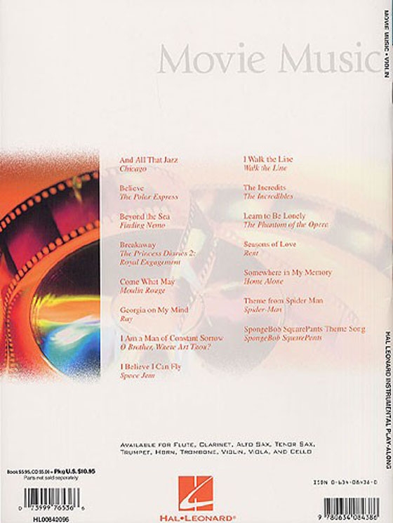 Movie Music Violin【CD+樂譜】