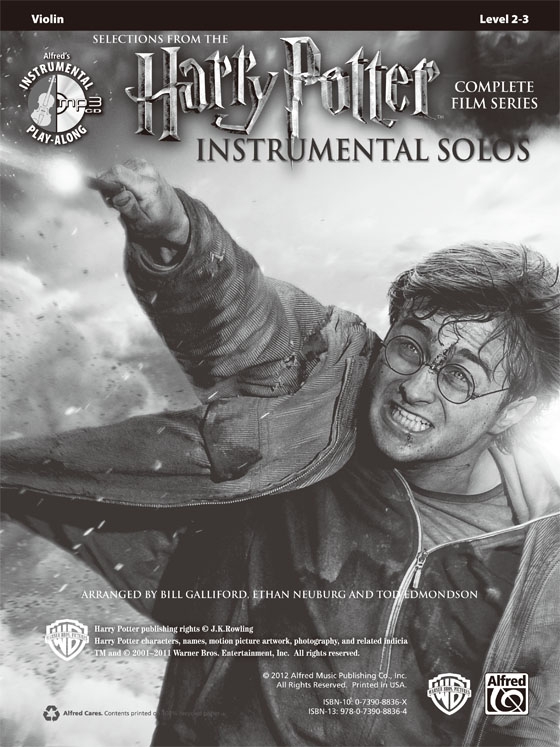 Harry Potter Instrumental Solos【CD+樂譜】Violin/Piano Accompaniment , Selections from The Complete Film Series, Level 2-3