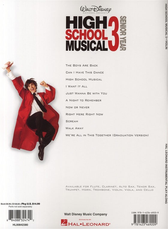 High School Musical 3【CD+樂譜】for Violin