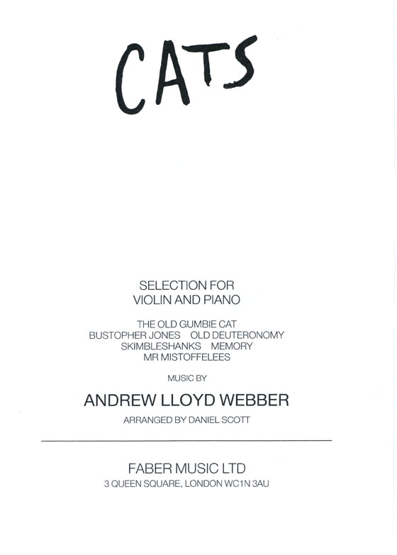 Andrew Lloyd Webber【Cats Selection】for Violin and Piano