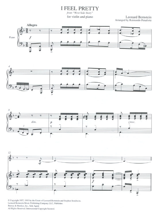 West Side Story for Violin and Piano