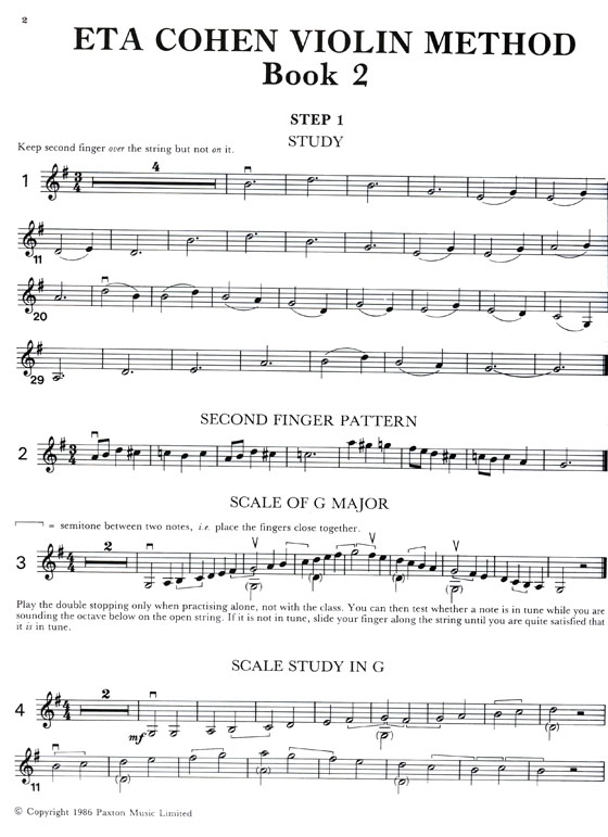 Eta Cohen's Violin Method Student's【Book 2】for Violin