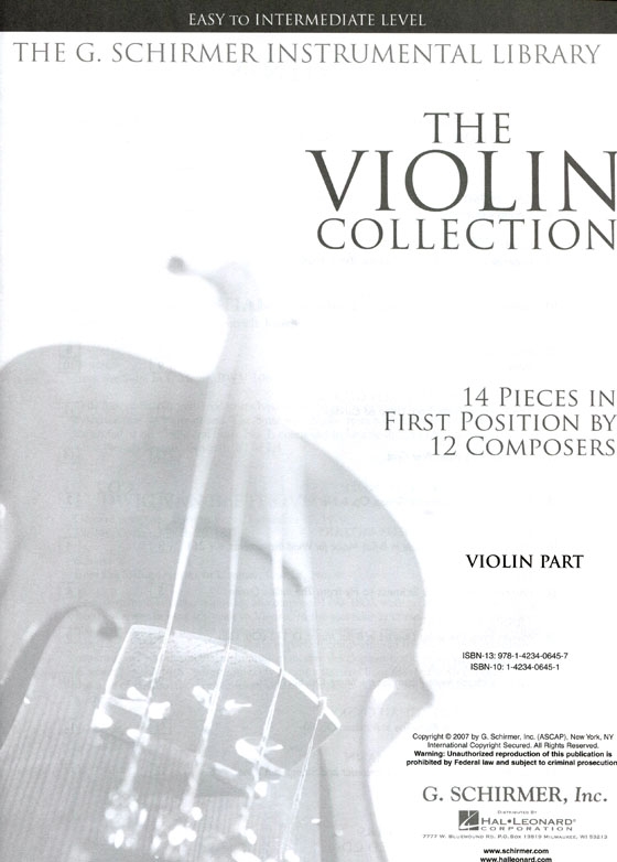 The Violin Collection【2CD+樂譜】Easy to Intermediate Level