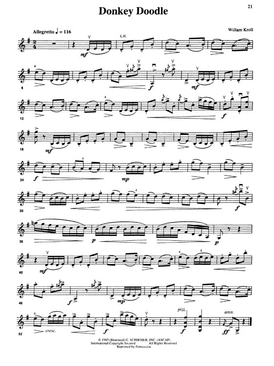 Solos for Young Violinists Volume【1】Violin Part and Piano Part