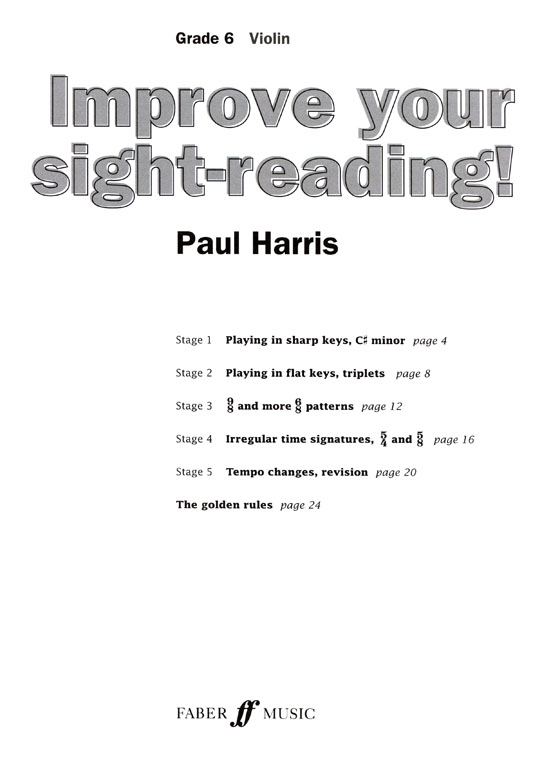 Improve your sight-reading!【Violin , Level 6】Late intermediate , New Edition