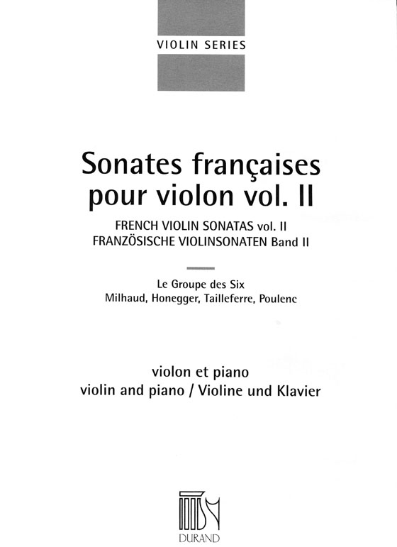 Sonates Francaises Pour Violon【Vol. 2】violon et piano
